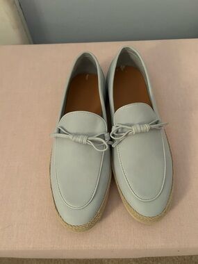 Sperry Pale Blue Knot-Detail Espadrille Loafers
